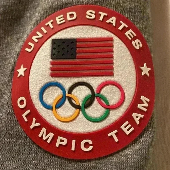 Nike Team USA Women's Gray Short Sleeve Fleece Crew Neck Sweatshirt Large - Picture 3 of 8